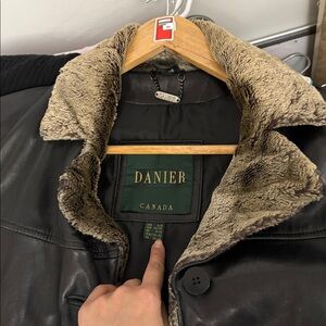 Danier Long Leather Coat